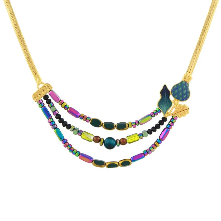 Collier*Taratata Bijoux Chardon bleu