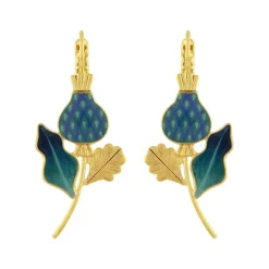 Dormeuses*Taratata Bijoux Chardon bleu