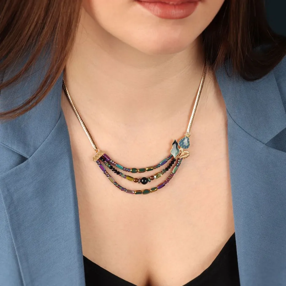 Collier*Taratata Bijoux Chardon bleu