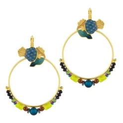 Dormeuses*Taratata Bijoux Chardon bleu