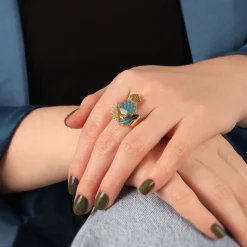 Bague*Taratata Bijoux Chardon bleu