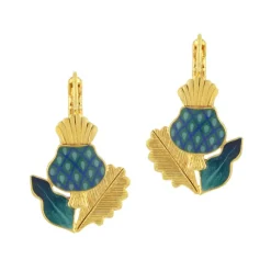 Dormeuses*Taratata Bijoux Chardon bleu
