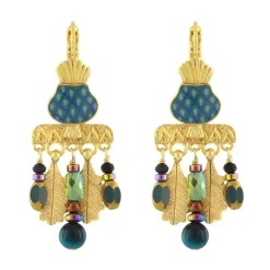 Dormeuses*Taratata Bijoux Chardon bleu