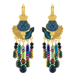 Dormeuses*Taratata Bijoux Chardon bleu