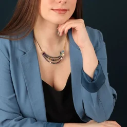 Collier*Taratata Bijoux Chardon bleu