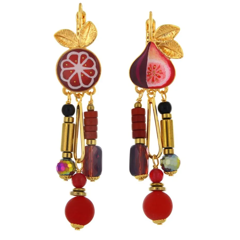 Dormeuses*Taratata Bijoux Grenat