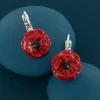Dormeuses*Taratata Bijoux Joli Coquelicot