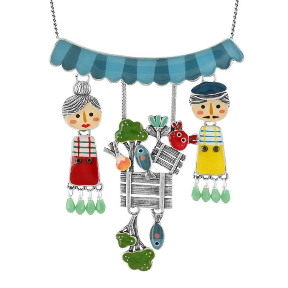 Collier*Taratata Bijoux Josi Brocoli & Léon Cornichon